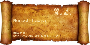 Mersch Laura névjegykártya